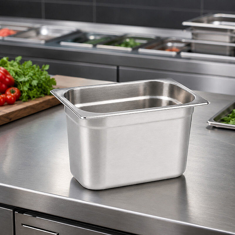 Mixkap GN 1/4-200 mm Paslanmaz Çelik Standart Gastronorm Küvet - Mixkap