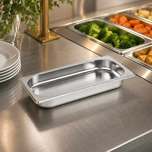 Mixkap GN 1/4-40 mm Paslanmaz Çelik Standart Gastronorm Küvet - 4