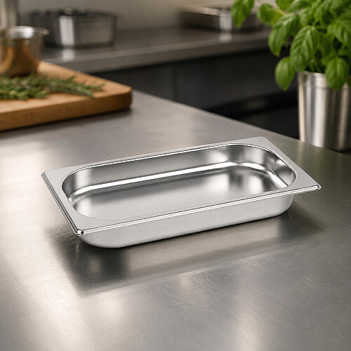 Mixkap GN 1/4-40 mm Paslanmaz Çelik Standart Gastronorm Küvet - 3