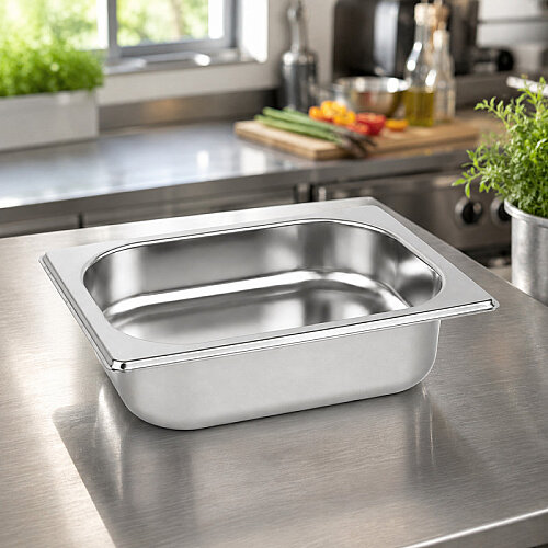 Mixkap GN 1/4-65 mm Paslanmaz Çelik Standart Gastronorm Küvet - 4