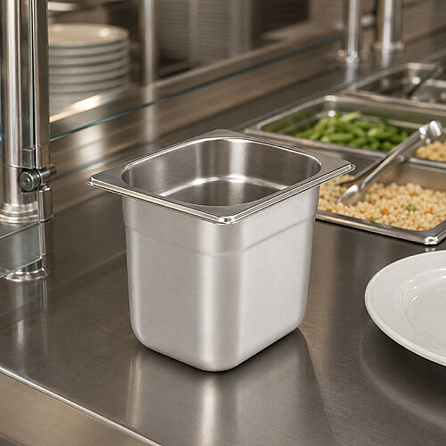 Mixkap GN 1/6-150 mm Paslanmaz Çelik Standart Gastronorm Küvet - 4