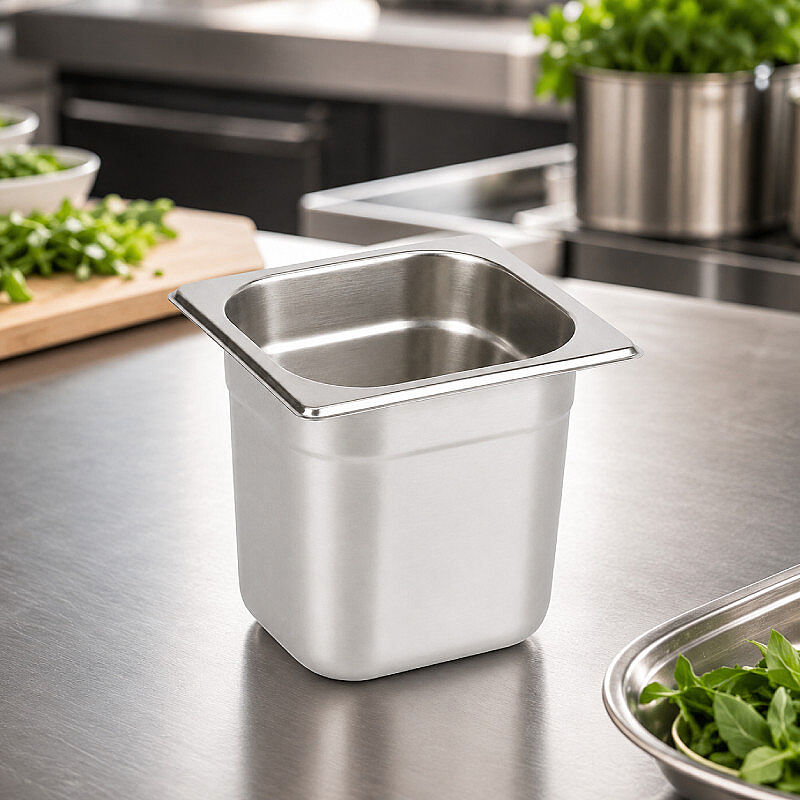 Mixkap GN 1/6-150 mm Paslanmaz Çelik Standart Gastronorm Küvet - Mixkap
