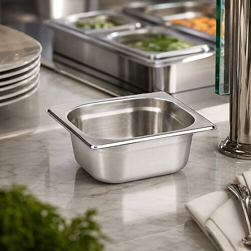 Mixkap GN 1/6-65 mm Paslanmaz Çelik Standart Gastronorm Küvet - 4