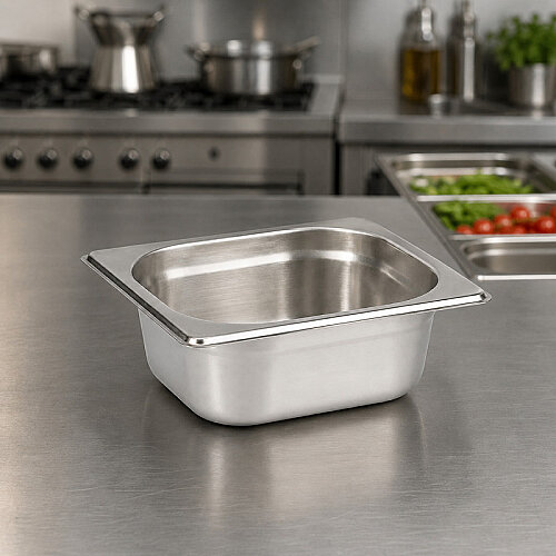 Mixkap GN 1/6-65 mm Paslanmaz Çelik Standart Gastronorm Küvet - 3