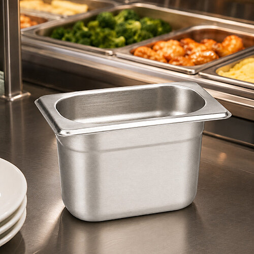 Mixkap GN 1/9-100 mm Paslanmaz Çelik Standart Gastronorm Küvet - 4