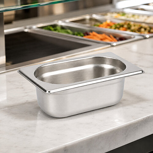 Mixkap GN 1/9-65 mm Paslanmaz Çelik Standart Gastronorm Küvet - 4