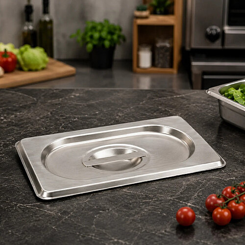 Mixkap GN 1/9 Paslanmaz Çelik Standart Gastronorm Küvet Kapak - 4
