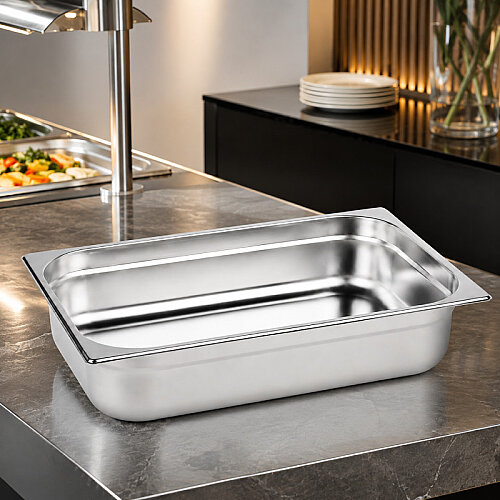 Mixkap GN 2/1-100 mm Paslanmaz Çelik Standart Gastronorm Küvet - 4