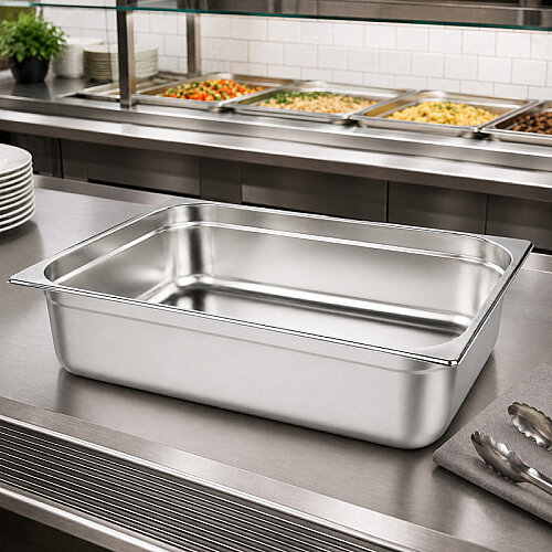 Mixkap GN 2/1-150 mm Paslanmaz Çelik Standart Gastronorm Küvet - 4
