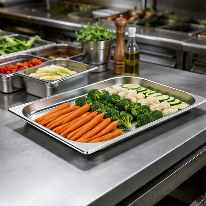 Mixkap GN 2/1-20 mm Paslanmaz Çelik Standart Gastronorm Küvet - Mixkap