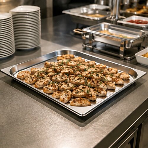 Mixkap GN 2/1-20 mm Paslanmaz Çelik Standart Gastronorm Küvet - 4