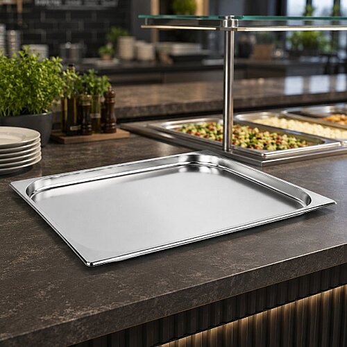 Mixkap GN 2/1-40 mm Paslanmaz Çelik Standart Gastronorm Küvet - 4
