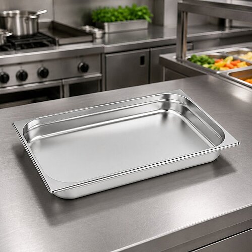 Mixkap GN 2/1-65 mm Paslanmaz Çelik Standart Gastronorm Küvet - 4