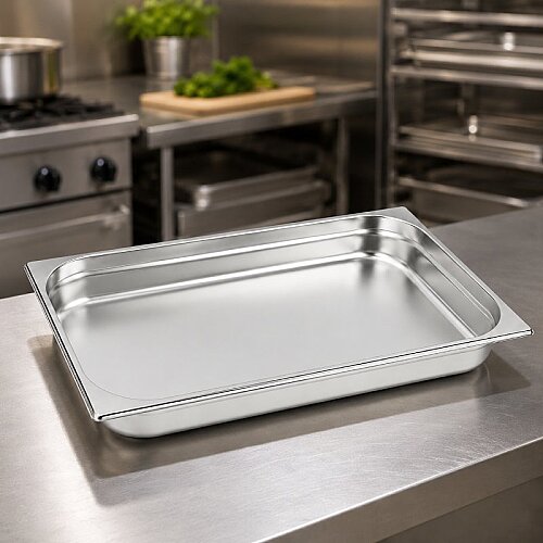 Mixkap GN 2/1-65 mm Paslanmaz Çelik Standart Gastronorm Küvet - 3