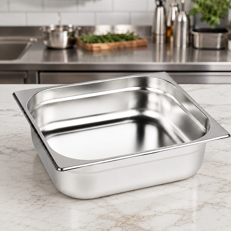 Mixkap GN 2/3-100 mm Paslanmaz Çelik Standart Gastronorm Küvet - Mixkap
