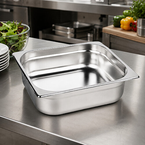 Mixkap GN 2/3-100 mm Paslanmaz Çelik Standart Gastronorm Küvet - 4