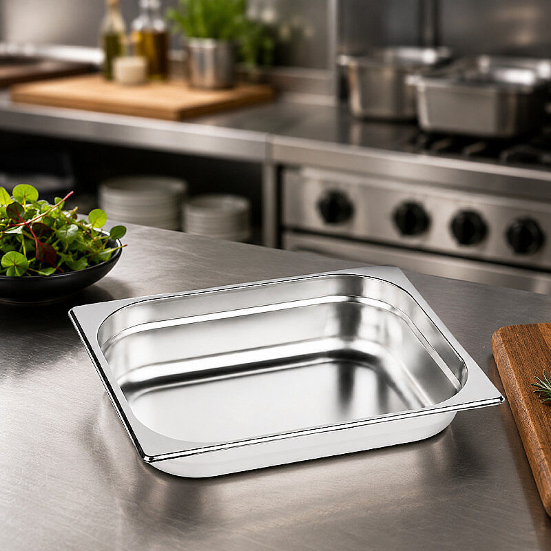 Mixkap GN 2/3-20 mm Paslanmaz Çelik Standart Gastronorm Küvet - Mixkap
