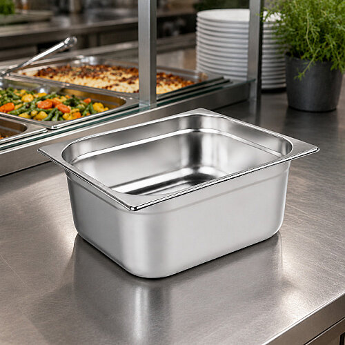 Mixkap GN 2/3-200 mm Paslanmaz Çelik Standart Gastronorm Küvet - 4