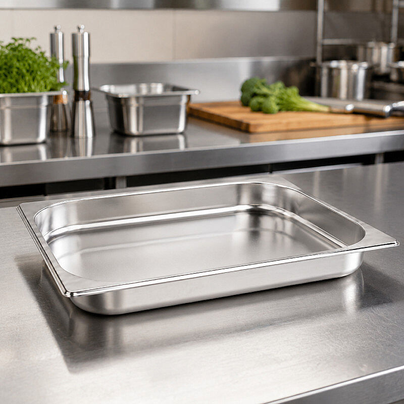 Mixkap GN 2/3-40 mm Paslanmaz Çelik Standart Gastronorm Küvet - Mixkap