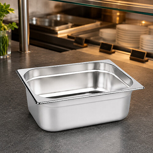 Mixkap GN 2/3-65 mm Paslanmaz Çelik Standart Gastronorm Küvet - 4