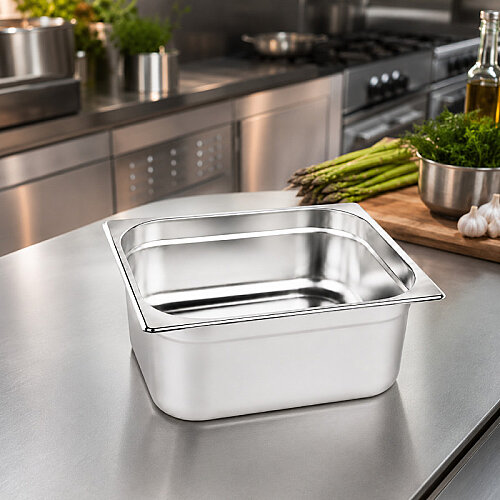Mixkap GN 2/3-65 mm Paslanmaz Çelik Standart Gastronorm Küvet - 3