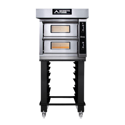 Moretti Forni ID-D-60.60 Çift Katlı Taş Tabanlı 30 cm x 4+4 Pizza Kapasiteli Pizza Fırını, Elektrikli - Moretti Forni (1)