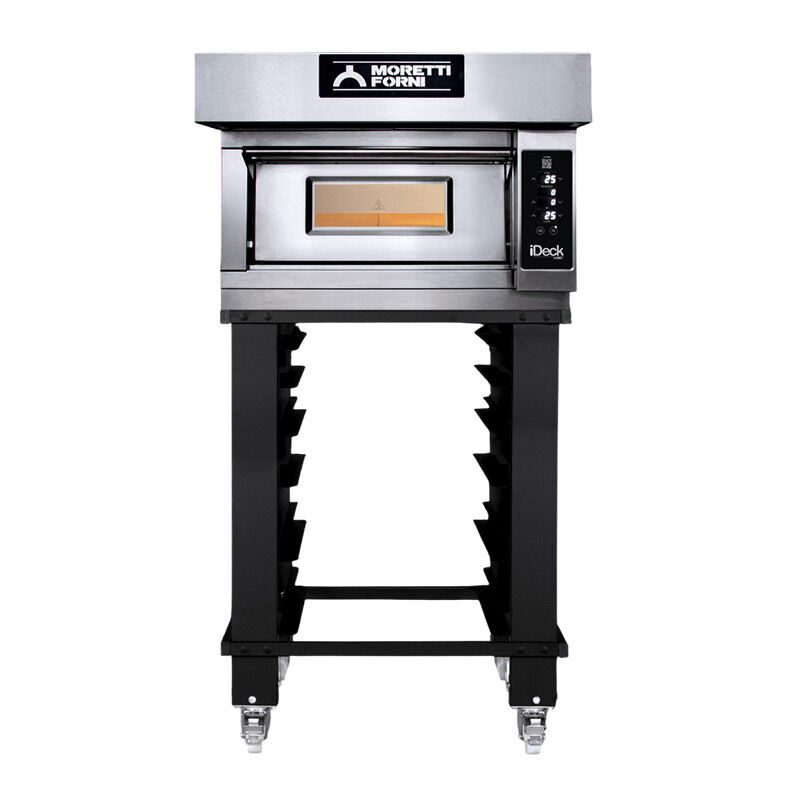 Moretti Forni ID-M-60.60 Tek Katlı Taş Tabanlı 30 cm x 4 Pizza Kapasiteli Pizza Fırını, Elektrikli - Moretti Forni