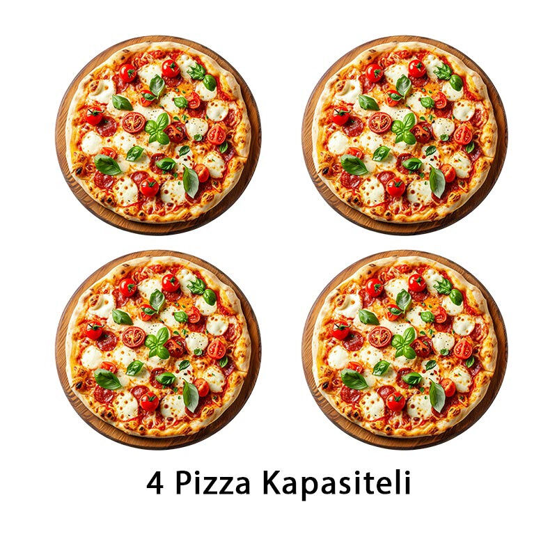 Moretti Forni ID-M-60.60 Tek Katlı Taş Tabanlı 30 cm x 4 Pizza Kapasiteli Pizza Fırını, Elektrikli - Moretti Forni