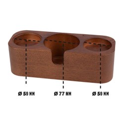 Motta 3 Compartment Wooden Tamper Stand - 3