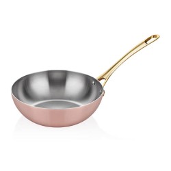 Altınbaşak Multi Metal Wok Tava, 28 cm, Bakır - Thumbnail