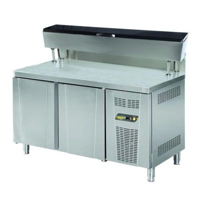 Ndustrio MUR-73 HL Tezgah Tipi Yüksek Ayaklı Salata Hazırlık Dolabı, 3 Kapılı, 532 L - 1