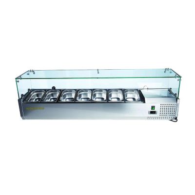 Ndustrio TTR-150 SC Paslanmaz Kapaklı Teşhir Ünitesi, 7x1/4 GN - 1
