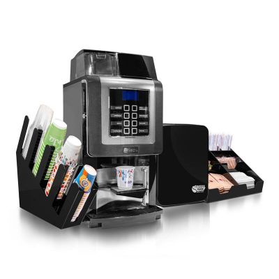 Necta Korinto Prime Espresso Fresh Milk Kahve Makinesi + Coffee Tech Süt Soğutucu + Peçete ve Karıştırıcı Standı + Bardaklık Standı + Peçete ve Karıştırıcı Standı - Necta