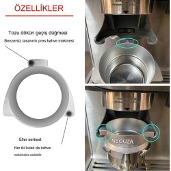 Neouza Akıllı Yüzüklü Espresso Makinesi Portafiltre Kahve Dozaj Hunisi, 54 mm - Thumbnail