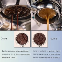 Neouza Alüminyum Saplı 8 İğneli WDT Kahve Dağıtıcı, Siyah - Thumbnail