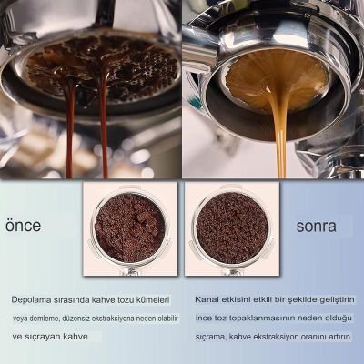 Neouza Alüminyum Saplı 8 İğneli WDT Kahve Dağıtıcı, Siyah - 4