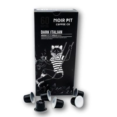 Noir Pit قهوة إيطالية داكنة 60 كبسولة قهوة أديت 60 - Noir Pit