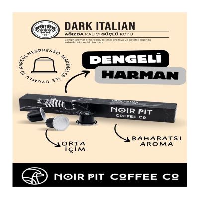 Noir Pit Dark Italian 60 Adet Capsule Coffee - Noir Pit