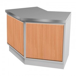 Öztiryakiler Ahşap Kaplamalı Açılır Raflı Nötr Servis Bankosu, 150x70 cm - Öztiryakiler