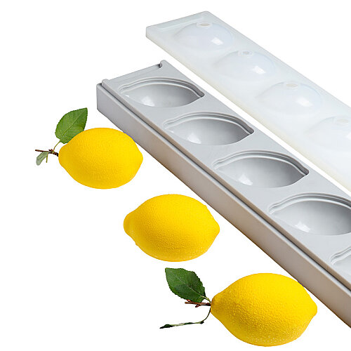 Nova Silicon NS 0001 5 Gözlü Limon Formlu Kapaklı Silikon Pasta Kalıbı - Nova Silicon (1)