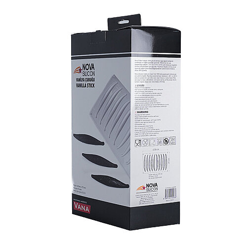 Nova Silicon NS 0003 10 Gözlü Vanilya Çubuğu Formlu Silikon Pasta Kalıbı - 6