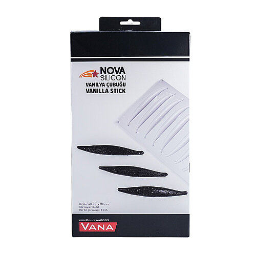 Nova Silicon NS 0003 10 Gözlü Vanilya Çubuğu Formlu Silikon Pasta Kalıbı - 4