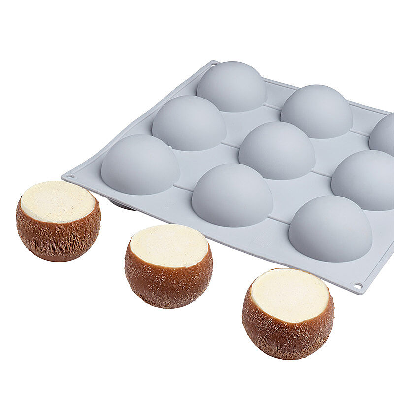 Nova Silicon NS 0004 9 Gözlü Nova Silicon Tam Küre Silikon Pasta Kalıbı - Nova Silicon