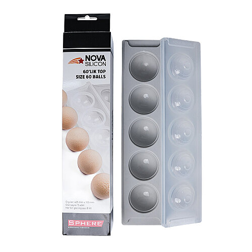 Nova Silicon NS 0006 5 Gözlü 60’lık Küre Silikon Pasta Kalıbı - 5