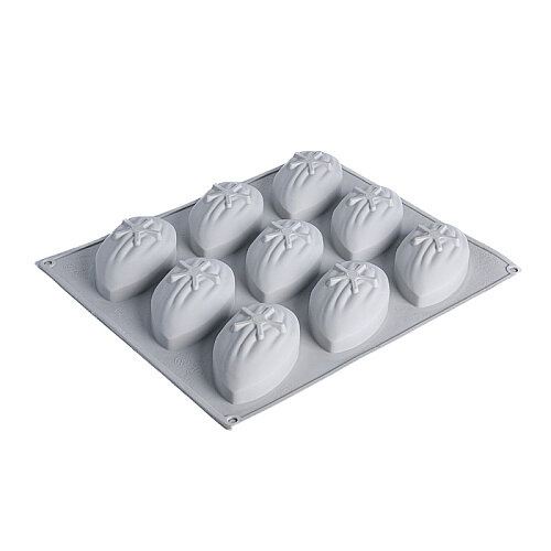 Nova Silicon NS 0009 9 Gözlü Badem Formlu Silikon Pasta Kalıbı - 2