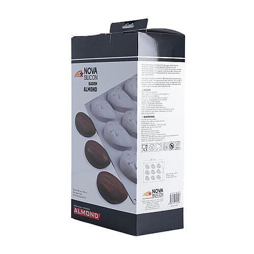 Nova Silicon NS 0009 9 Gözlü Badem Formlu Silikon Pasta Kalıbı - 5