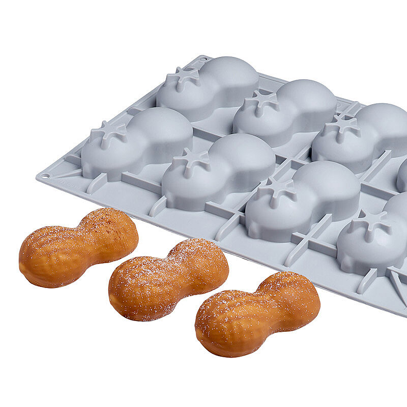 Nova Silicon NS 0010 8 Gözlü Yer Fıstığı Formlu Silikon Pasta Kalıbı - Nova Silicon