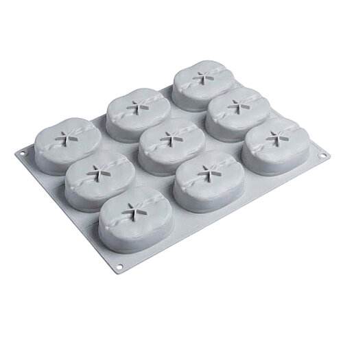 Nova Silicon NS 0011 9 Gözlü Kahve Çekirdeği Formlu Silikon Pasta Kalıbı - Nova Silicon