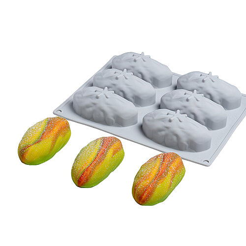 Nova Silicon NS 0015 6 Gözlü Antep Fıstığı Formlu Silikon Pasta Kalıbı - Nova Silicon (1)
