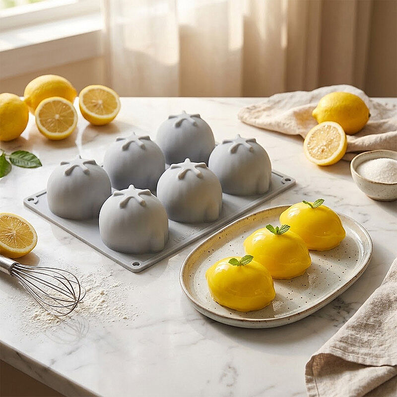 Nova Silicon NS 0017 6 Gözlü Limon Formlu Silikon Pasta Kalıbı - Nova Silicon